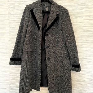 Wool Blend Tweed Apostrophe Coat